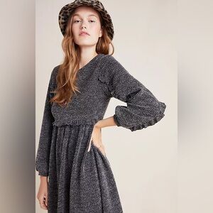 NWT Anthropologie RO‎ & DE Stella Ruffled Sweater Knit Dress- Small